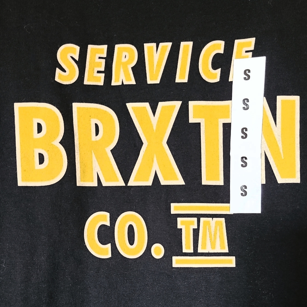 Nwt Brixton Tee Shirt Sz Small Black 100% Cotton